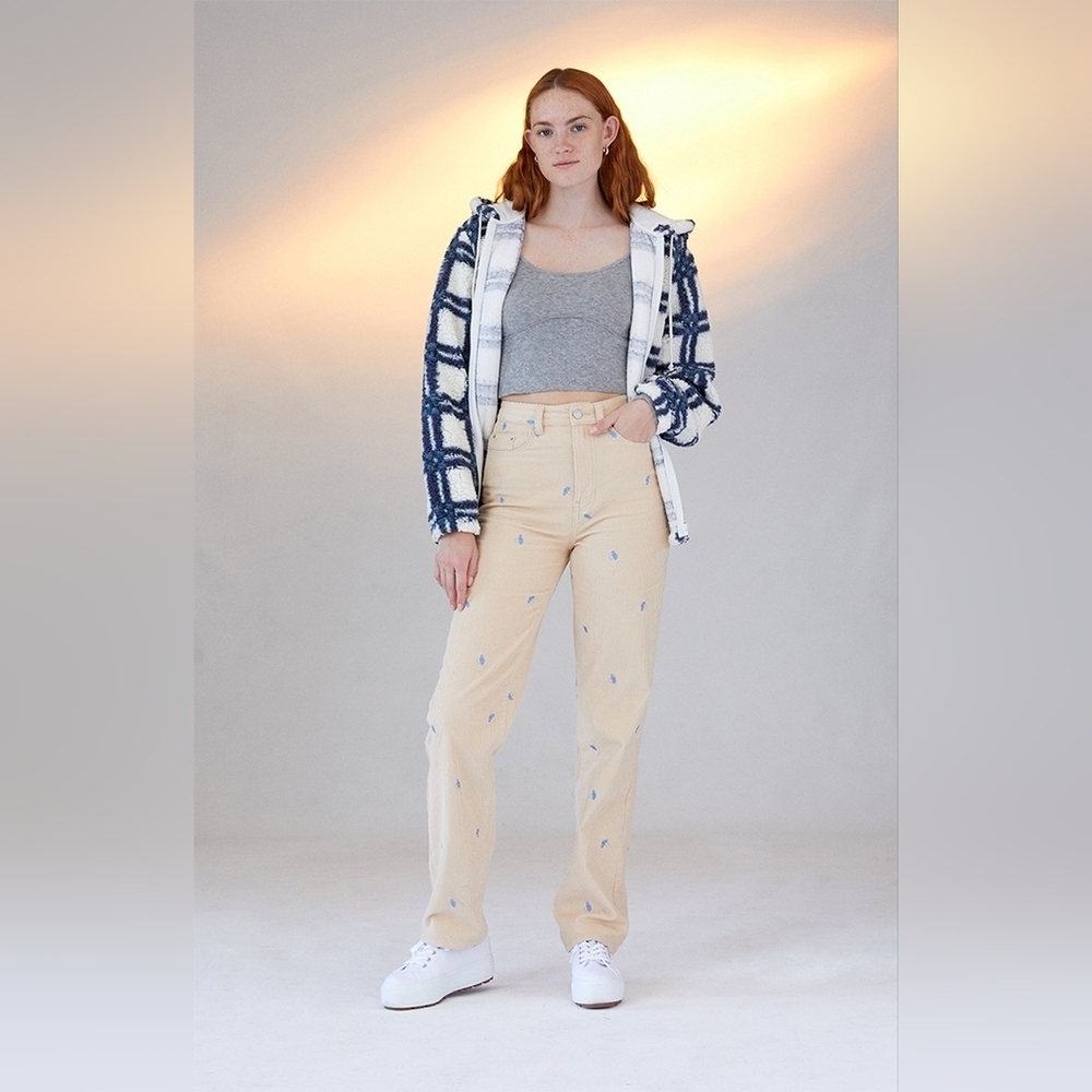 Pacsun Mirco Embroidered Mushroom Boyfriend Jeans